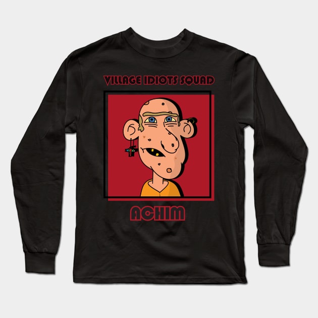 Comic Shirt Village Idiots Squad Achim 1 ENG Long Sleeve T-Shirt by KAOZ